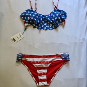 Red, white & blue bikini